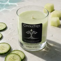 Cucumber Water & Melon Hand-Poured Soy Candle – Image 3