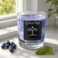 Blueberry Mint Hand-Poured Soy Candle – Image 3