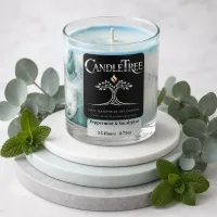 Peppermint & Eucalyptus Hand-Poured Soy Candle – Image 2