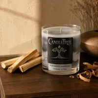 Palo Santo & Sandalwood Hand-Poured Soy Candle – Image 3