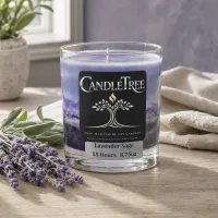 Lavender Sage Hand-Poured Soy Candle – Image 3