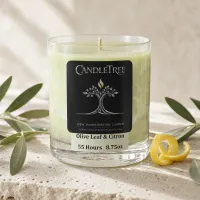 Olive Leaf & Citron Hand-Poured Soy Candle – Image 3