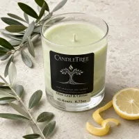 Olive Leaf & Citron Hand-Poured Soy Candle – Image 2