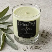Sage Leaf Hand-Poured Soy Candle – Image 1