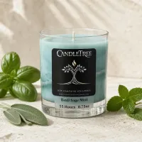 Basil Sage Mint Hand-Poured Soy Candle – Image 2