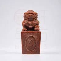 精品寿山石狮子印章 – Image 1