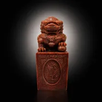 精品寿山石狮子印章 – Image 2