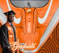 Orange Custom Sneaker Graduation Template – Image 1