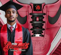 Red Custom Sneaker Graduation Template – Image 1