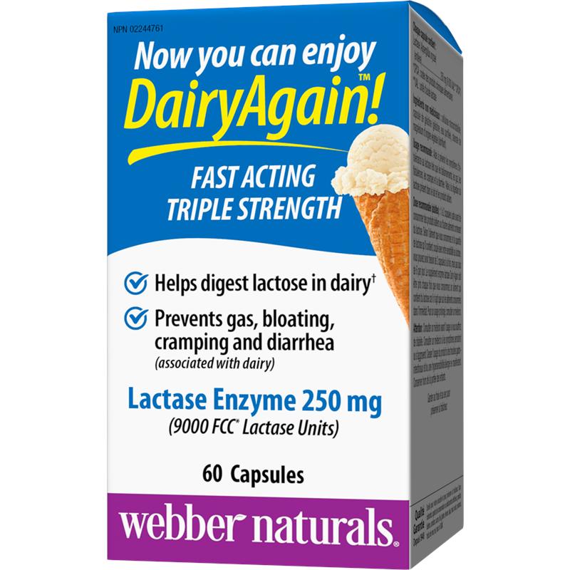 ЛАКТАЗА ЕНЗИМ 250 mg Lactase Enzyme Хранителна добавка, 60 капсули – Image 1