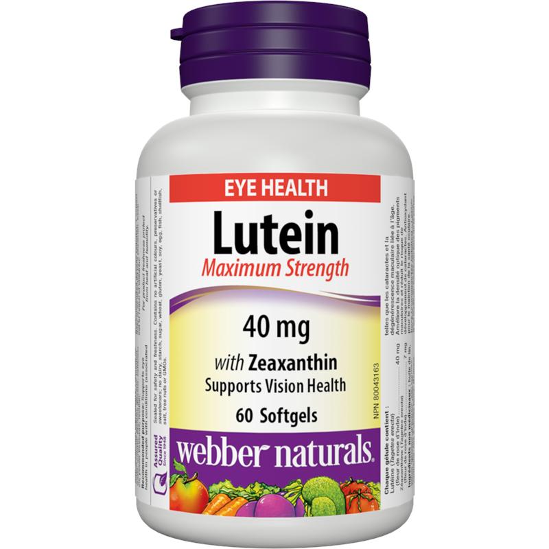 ЛУТЕИН 40 mg + ЗЕАКСАНТИН 7 mg Lutein with Zeaxanthin Extra Strength Хранителна добавка, 60 софтгел капсули – Image 1