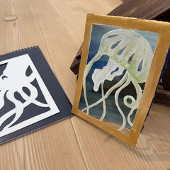 Jellyfish Cutout Watercolor, June 20, Refuge Coffee Collab, Anchorage, AK – Image 3