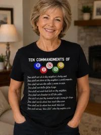 BINGO Ten Commandments T-shirt – Image 1