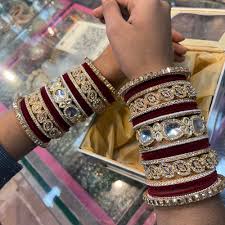 Bridal Kundan Stone Bangle Set for Women & Brides – Image 2