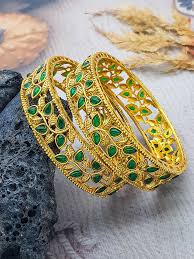 Premium Gold Finish Designer Bangles – Image 3