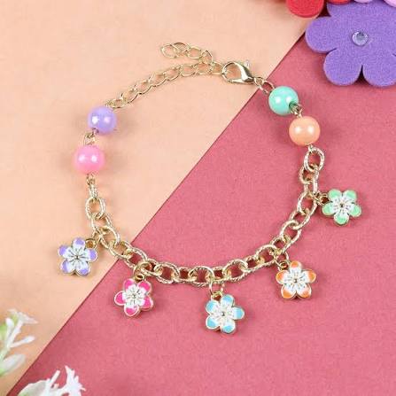 Floral Charm Bracelet – Image 1