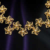 Golden Blossom Radiance Necklace Set – Image 2