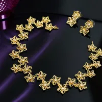 Golden Blossom Radiance Necklace Set – Image 5