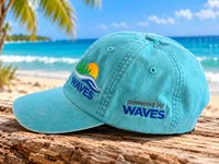 Waves Consultant Embroidered Cap – ADAMS Caribbean Blue – Image 2