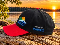 Waves Consultant Embroidered Baseball Cap – OTTO – Black/Red