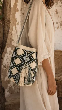 Mochila Wayuu Oliva del Desierto – Image 3