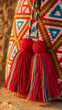 Mochila Wayuu Coral del Desierto – Image 6