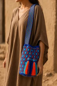 Mochila Wayuu Azul Amanecer – Image 3