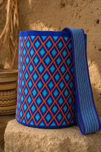 Mochila Wayuu Azul Amanecer – Image 4