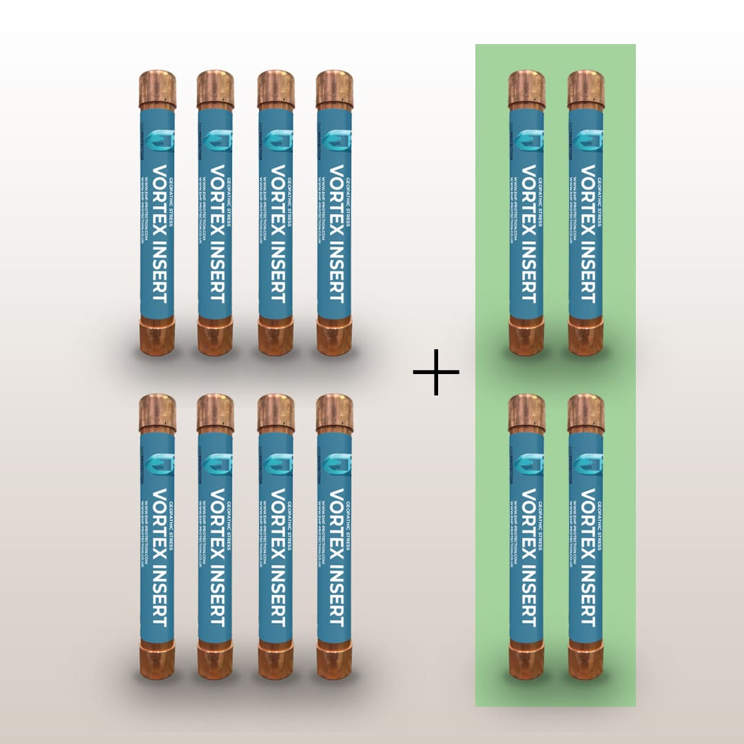 Vortex Inserts - Geopathic & EMF Stress Relief – Ultimate - 12 Inserts (Buy 8, Get 4 Free)