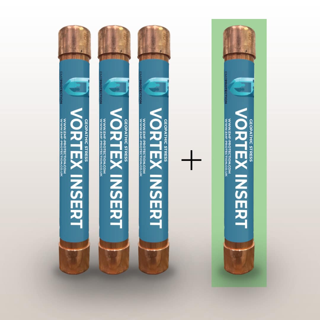Vortex Inserts - Geopathic & EMF Stress Relief – Expanded - 4 Inserts (Buy 3, Get 1 Free)