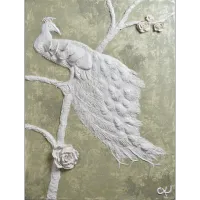 Serenade of Feathers and Flora (24” x 36”) – Image 1