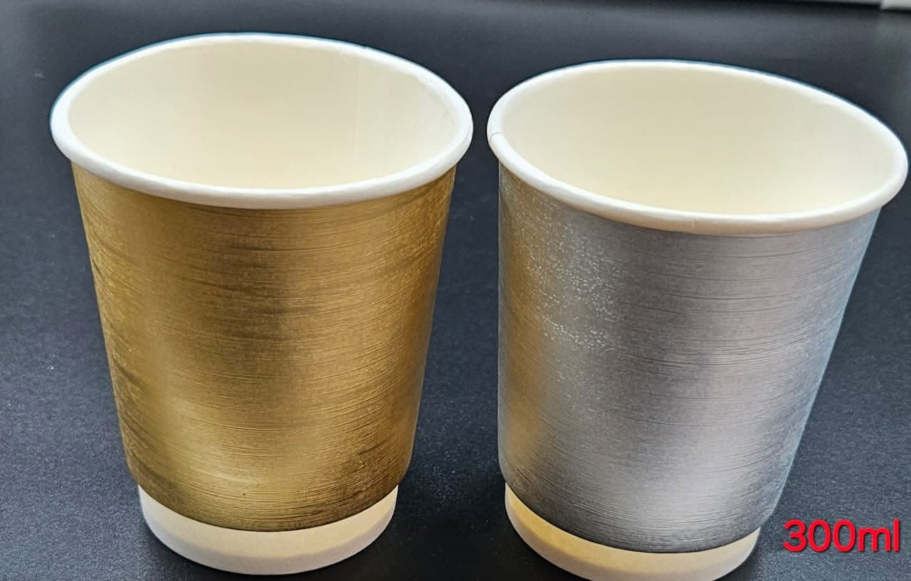 Silver Metallic Coffee Cups - 300ml – Image 1