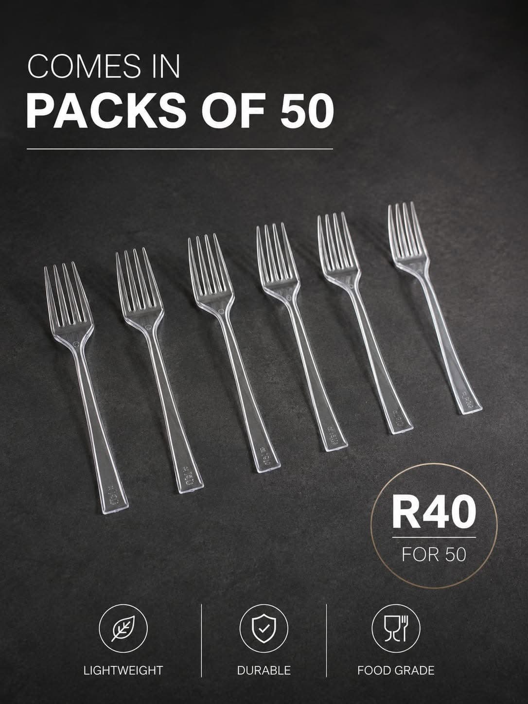 Mini Tasting Clear Forks – Image 1