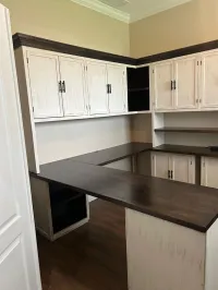 Custom Made Office Desk with Cabinets – Image 3