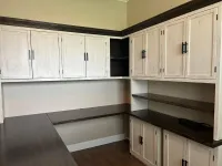 Custom Made Office Desk with Cabinets – Image 2