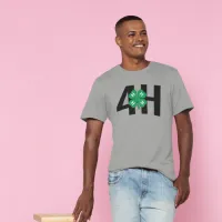 4-H Clover T-Shirt – Small, Grey, Gildan 5000