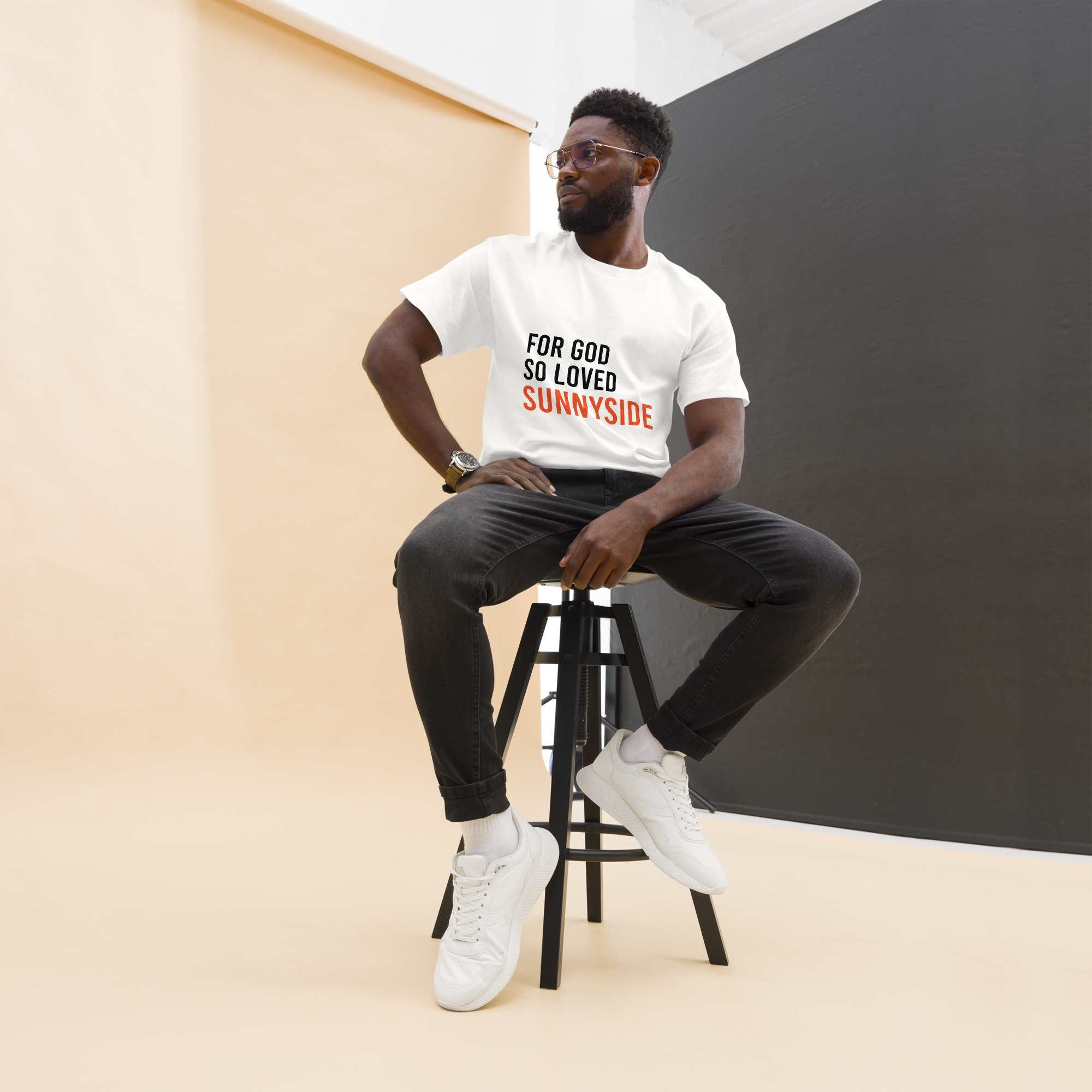 For God So Loved Sunnyside T-Shirt White – Image 3