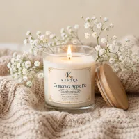 Grandma's Apple Pie Scented Candle – Natural Coconut Wax – 8 oz – Image 1