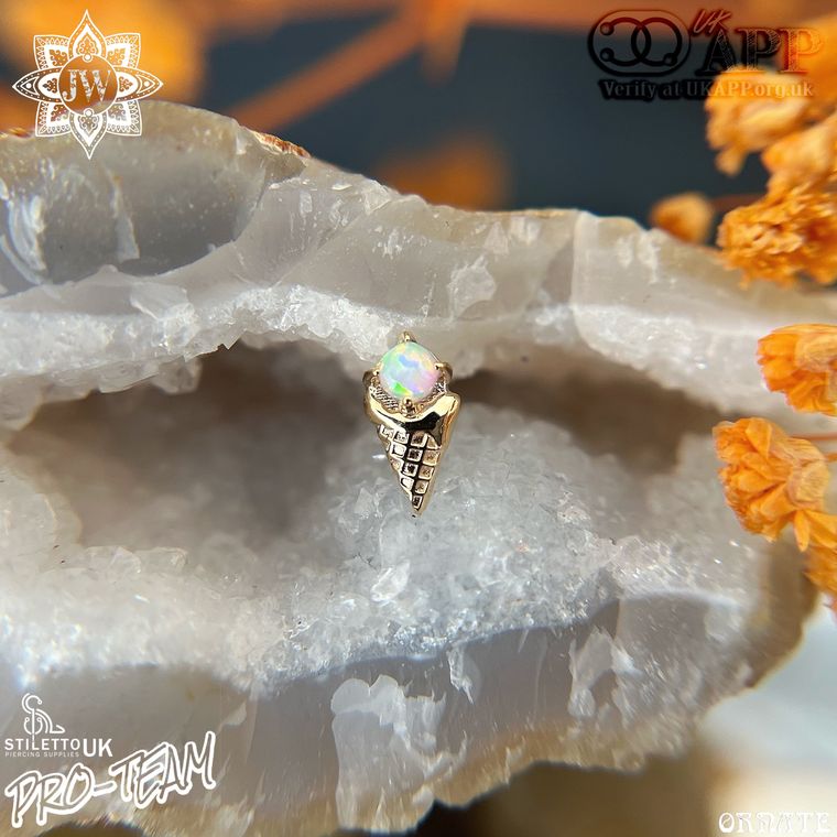 Sacred Symbols - Opal Ice Cream 14k Yellow Gold – Image 1