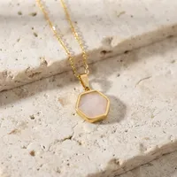 The Hexa Rose Quartz Necklace – Image 1