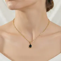 The Aurea Black Agate Necklace – Image 2