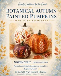 Botanical Autumn Painted Pumpkins – Image 1