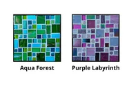 Set of 2 Colourful Abstract Coasters / Uncut  – Image 2