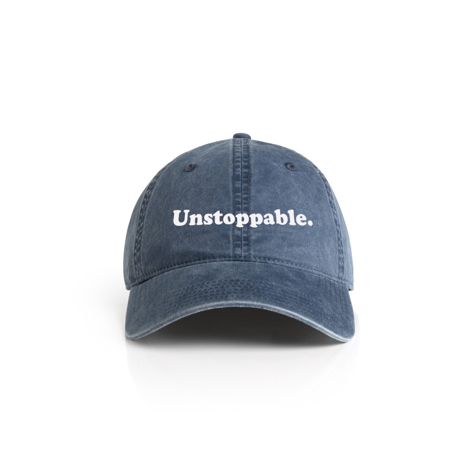 Washed Unstructured Hat — Unstoppable – Washed Navy