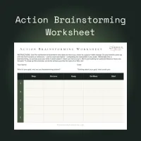 Action Brainstorming - Fillable Worksheet – Image 1