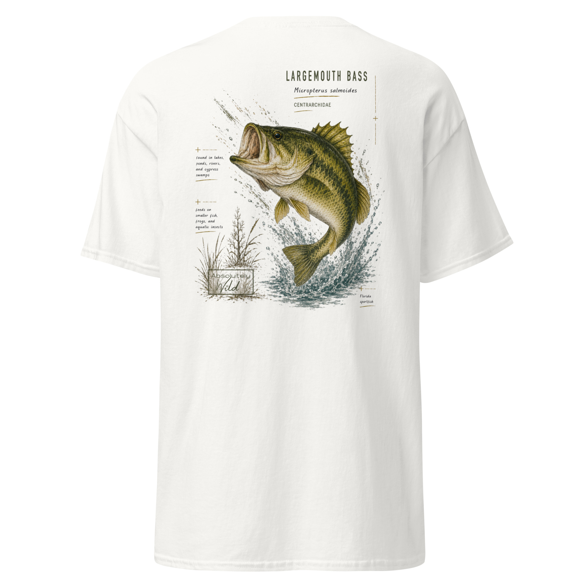 Largemouth Bass Absolutely Wild Tee – Image 2