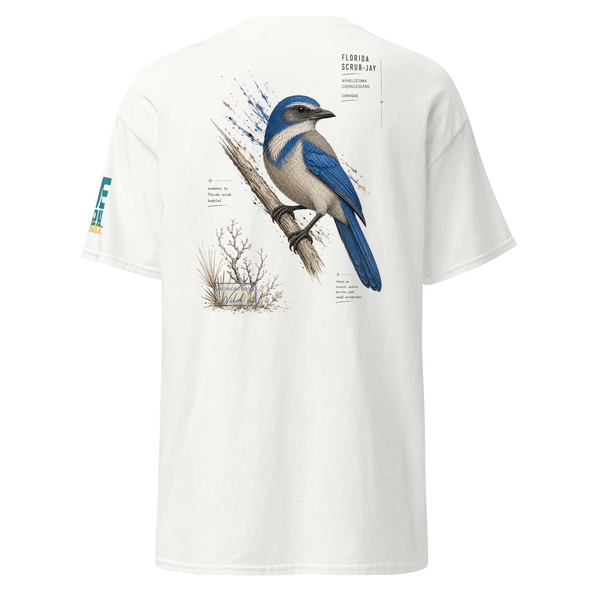 Florida Scrub Jay Absolutely Wild x Live Wildly Tee – Image 2