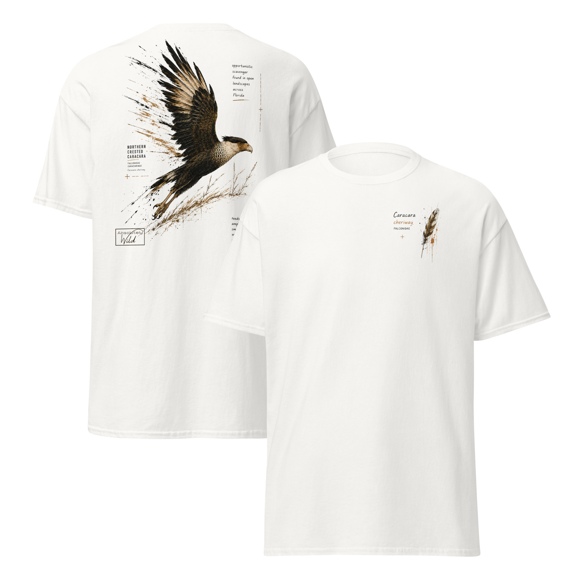 Northern Crested Caracara Absolutely Wild Tee – Image 1