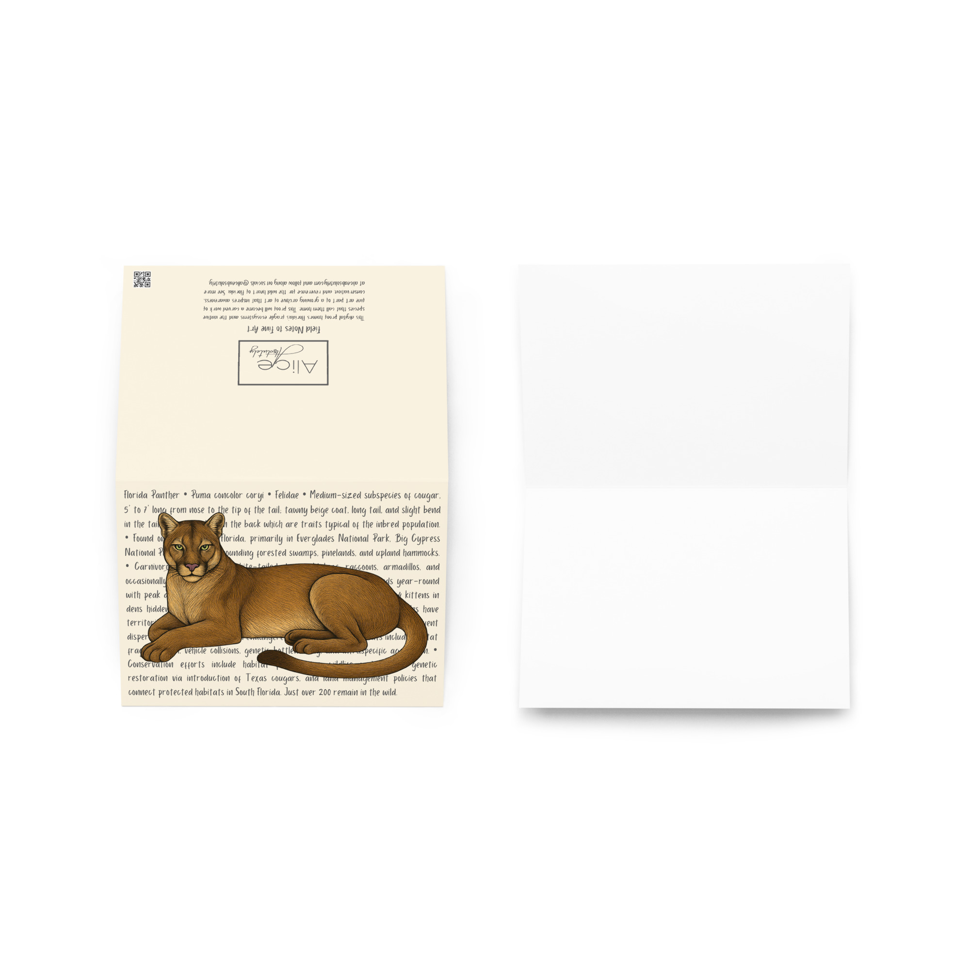 Florida Panther Greeting Card – Image 3
