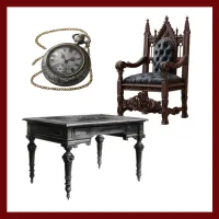 Dark Academia Scholarly Objects Bundle, Vintage Academic Clipart, Antique Library, Scholar Desk Accessories – Image 2